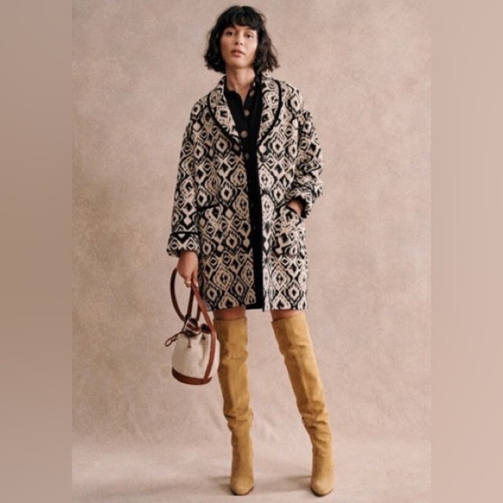 Sezane Patterned Jacquard Jacket